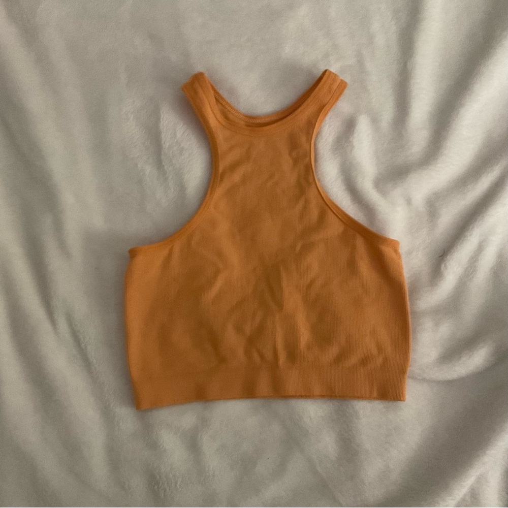 Orange Sleeveless Crop Top